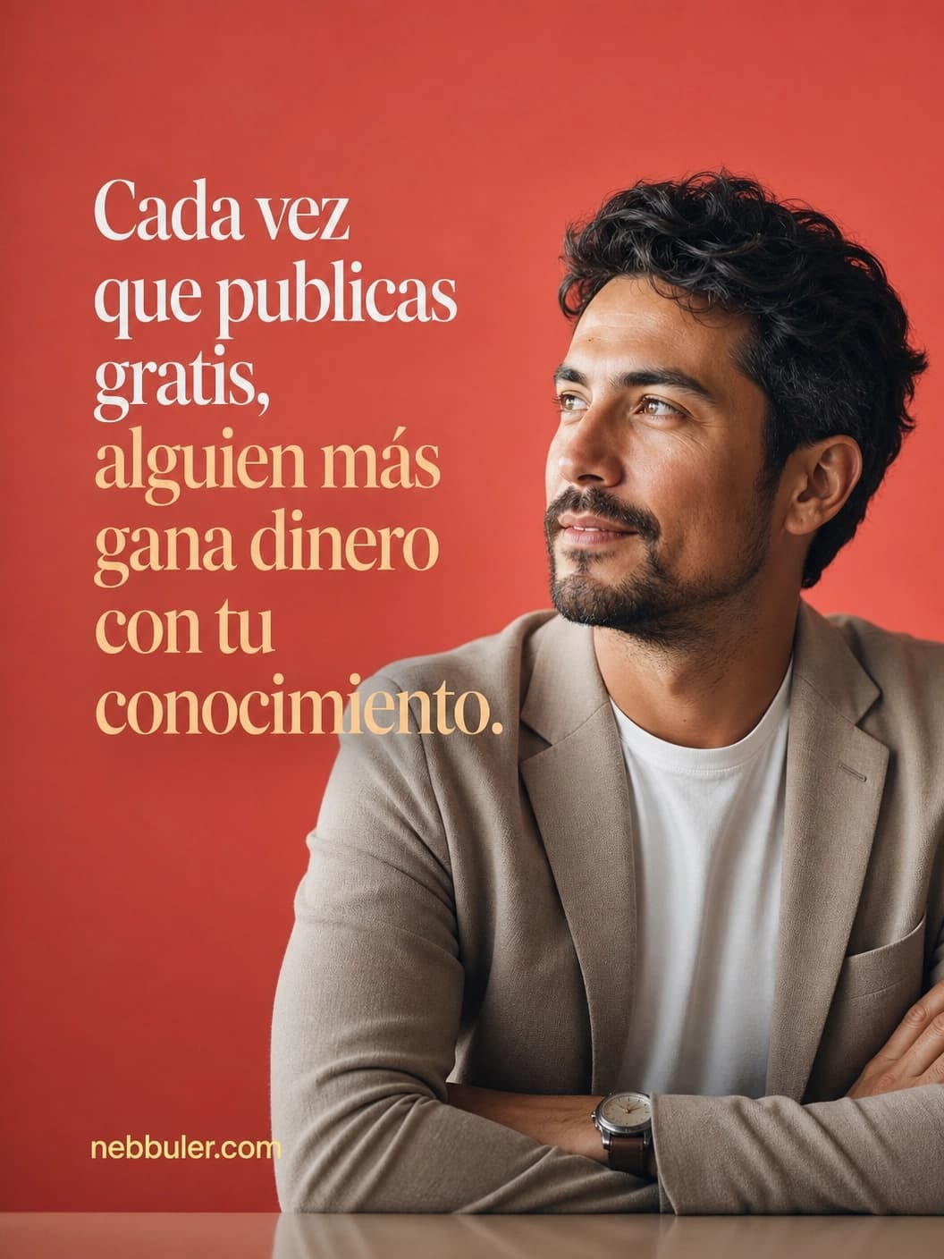 Cada vez que publicas gratis, alguien más gana dinero con tu conocimiento.